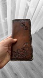 LUANDA Hand Crafted %100 El Yapımı Uzun Deri Cüzdan