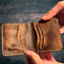 FLOWER %100 El Yapımı Premium Desenli Hakiki Deri Cüzdan