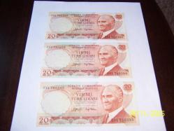 6.EMÜSYON...ÜÇ ADET 20 TL......SIRALI...