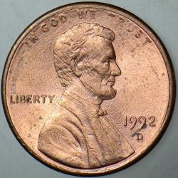 AMERİKA 1 CENT 1992 D. LINCOLN MEMORIAL CENT. 19 mm ÇİL(-)