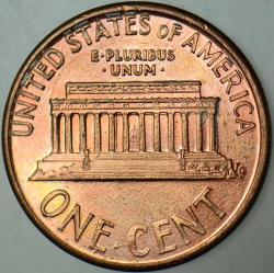 AMERİKA 1 CENT 1992 D. LINCOLN MEMORIAL CENT. 19 mm ÇİL(-)