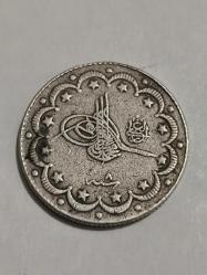 LOT.18 » Sultan Mehmet Reşat 10 Kuruş orjinaldir 1327/8 . Kulptan izi vardır ( R)