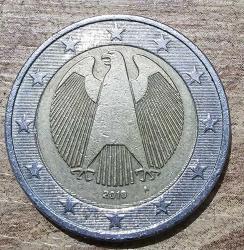 Almanya A Serisi 2 EURO MADENİ PARA 2010 Yılı (Resimdeki Ürün Gönderilecektir)