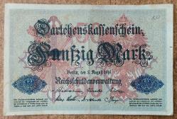 Almanya, 50 Mark 1914. Temiz/Haliyle