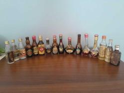 TEKEL DÖNEMİ MİNYATÜR İÇKİ ŞİŞELERİ TOPLAM 16 ADET