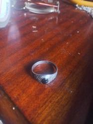 Gümüş akik taşlı yüzük çap20-21 mm