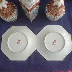 Tozan Damgalı Antika vazo / Küp ve Tabak Takımı