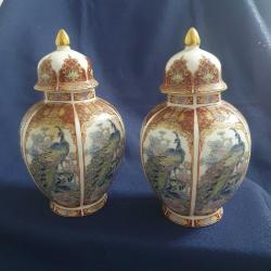 Tozan Damgalı Antika vazo / Küp ve Tabak Takımı