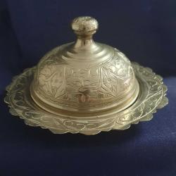 Bakır Keski Gümüş Kaplama Antep İşi Lokumluk, Şekerlik