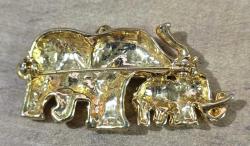 Taşlı Fil Ailesi, Broş