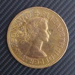 İngiltere, 1 Penny (Kraliçe II. Elizabeth) 1967. Temizlenmiş (ÇA)
