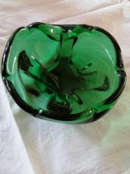 VINTAGE YEŞİL MURANO CAM ŞEKERLİK