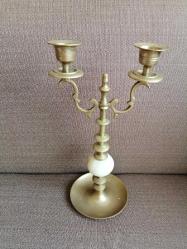 VINTAGE PİRİNÇ VE MERMER ŞAMDAN