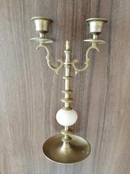 VINTAGE PİRİNÇ VE MERMER ŞAMDAN