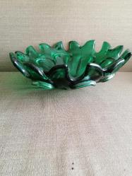 VINTAGE YEŞİL MURANO CAM ŞEKERLİK