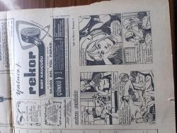 Hürriyet Gazetesi - Turkish Newspaper - 27 Mart 1966 - Cemal gürseli 40 Doktor muayene etti - Melahat Gürsel eşini karşılamaya gelirken fotoğraf - Cumhurbaşkanı Cemal Gürsel'i getiren özel uçak pist başında durmuştur Fotoğraf - Amerikan başkanı Johnson namına Cemal Gürsele refakat eden Hare döndü - değiştirme Birliği Yarın Kıbrıs'a gidiyor - tahliye edilen şaki hasso öldürüldü - Amiral Necdet Uran'ın aşçı arkadaşı Faruk Okatar Fotoğrafı - polis ele geçmez Josef'in ancak ölüsünü buldu - 7 kişilik güvercin çetesi mahallede tavuk bırakmadı fotoğraf - Cavidan Dora için kabuslu günler bitti - aşk ve macera romanı Bu Bir başka aşk çizen Faruk Geç - İstanbul Ankara İzmir Radyosu Programı - polis mahkemeleri artık kurulmalıdır - Fono dil öğrenimi - burç falı - aşk ve macera romanı daima seninim - Arçelik Radyo programını takdim eden Orhan Boran