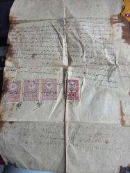 Üzerinde hicaz pulu ve üç adet dev boy  pul bulunan   Önemli bir devlet görevine getitilen Samed adlı kişiye yazılmış üst düzey bir görevli tarafından oğluna vetilen öğütlri kapsayan 1900 yılları başı büyük olasılıkla 1890 -1920 arası bir mektup