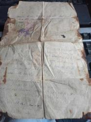 Üzerinde hicaz pulu ve üç adet dev boy  pul bulunan   Önemli bir devlet görevine getitilen Samed adlı kişiye yazılmış üst düzey bir görevli tarafından oğluna vetilen öğütlri kapsayan 1900 yılları başı büyük olasılıkla 1890 -1920 arası bir mektup