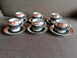 VINTAGE 6 ADET JAPON MALI  PORSELEN TÜRK KAHVESİ FİNCAN TAKIMI