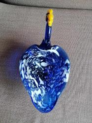 VINTAGE MURANO MAVİ CAM KUĞU