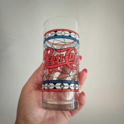 Pepsi Tiffany Vitray Bardak - Ağ Desenli