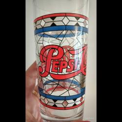 Pepsi Tiffany Vitray Bardak - Ağ Desenli