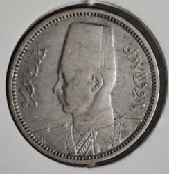 MISIR 2 PİASTRE 1937 GÜMÜŞ ( KRAL FARUK )