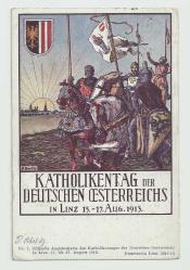 1913 POSTADAN GEÇMİŞ İSTANBUL'A GÖNDERİLMİŞ,AVUSTURYA'DA ALMANLARIN KATOLİK GÜNÜ TEMALI KARTPOSTALI...