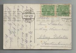 1913 POSTADAN GEÇMİŞ İSTANBUL'A GÖNDERİLMİŞ,AVUSTURYA'DA ALMANLARIN KATOLİK GÜNÜ TEMALI KARTPOSTALI...