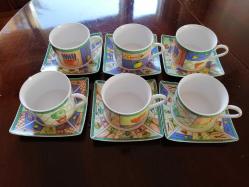 VINTAGE 6 ADET PORSELEN ÇAY FİNCANI