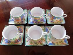 VINTAGE 6 ADET PORSELEN ÇAY FİNCANI