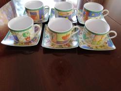 VINTAGE 6 ADET PORSELEN ÇAY FİNCANI