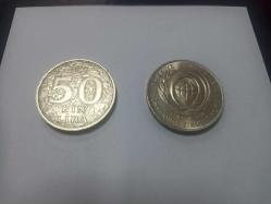 1996 YILI 2 ADET 50 BİN LİRA- ARKA YÜZÜ DÜNYA GIDA ZİRVESİ