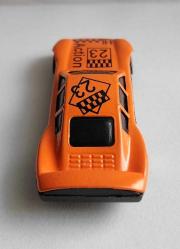 VINTAGE METAL-PLASTİK MODEL ARABA. YARIŞ ARABASI-TURUNCU. İKİNCİ EL.