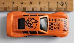 VINTAGE METAL-PLASTİK MODEL ARABA. YARIŞ ARABASI-TURUNCU. İKİNCİ EL.