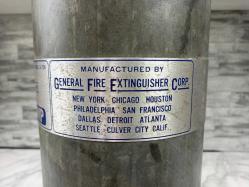 Nadir Antika Amerikan General Marka Pompalı Yangın Söndürücü Tüpü