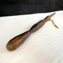 Antika Ahşap İp Halat Örme Aleti