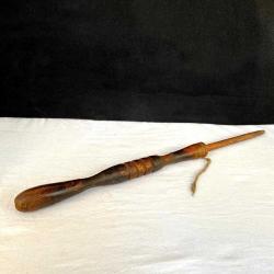 Antika Ahşap İp Halat Örme Aleti