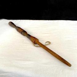 Antika Ahşap İp Halat Örme Aleti