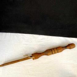 Antika Ahşap 43 cm İp ve Halat Örme Tamir Aleti