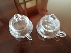 VINTAGE 2 ADET PAŞABAHÇE KAPAKLI CAM REÇELLİK