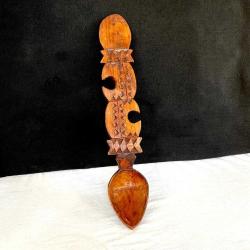 Nostaljik İskandinav El Oyması Ahşap Gelin Kaşığı