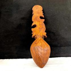 Nostaljik İskandinav El Oyması Ahşap Gelin Kaşığı