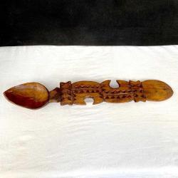 Nostaljik İskandinav El Oyması Ahşap Gelin Kaşığı