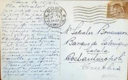 Kartpostal - ROMA - Interno di San Pietro (1922, Constantinopoli, Turchia posta damgalı)
