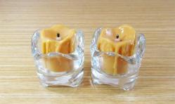 KaLıN CAM İçİ PİLLİ MUMLUKLAR....2 Adet