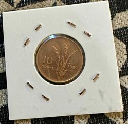 1969 TC 10 kuruş madeni para Temiz