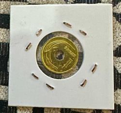 1949 TC Delikli 1 kuruş madeni para ÇÇT Çil altı