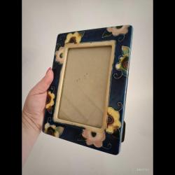 Vintage Çiçekli Seramik Çerçeve