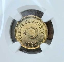 1956 10 kuruş  -çil- NGC MS 63 sertifikalı